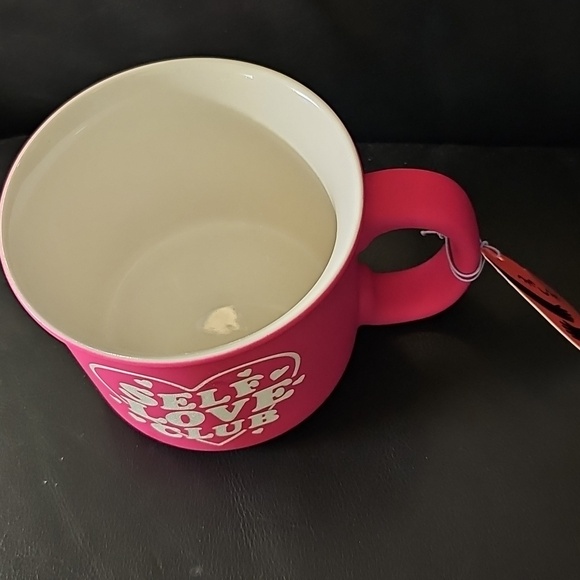 Self Love Club Hot Pink Soft Touch Mug 18oz Size New With Tags - Picture 7 of 8